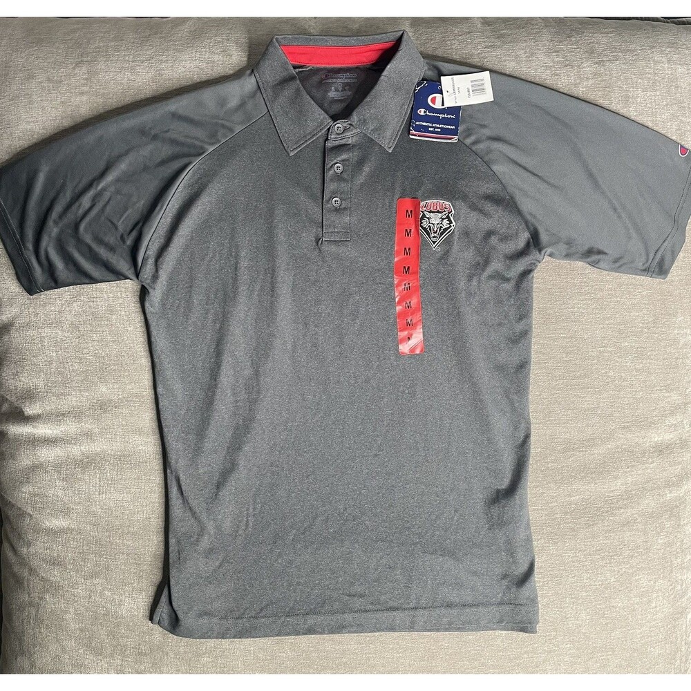 Champion UNM New Mexico Lobos NCAA Short sleeve Polo SZ M - NWT